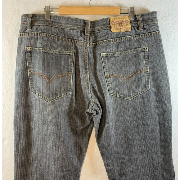 Vintage Y2K Ablanche Mens Jeans 44x34 Dark Wash Gray Baggy Street Workwear - Picture 6 of 16